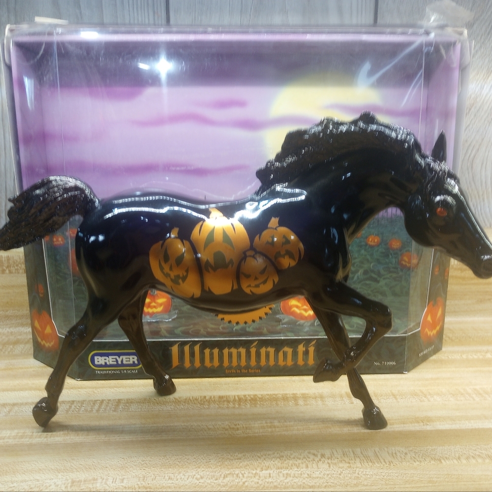 Breyer Halloween horse Illuminati